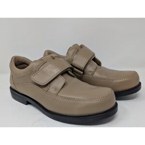 Dr Scholls Mens Tan Leather Hook and Loop Shoes Size 10.5 Wide 478 2E VERY NICE!